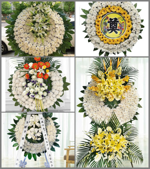 广东梅州市五华县华城镇南方村花圈速递